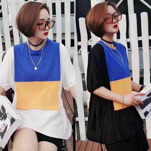 夏季新品拼接衬衫，女装衬衫，芷箐伊苑