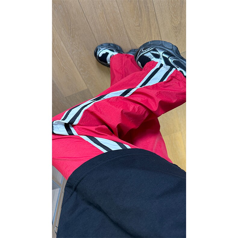 现货 夏季速干巴黎神裤撞色拼接条纹休闲运动长裤男K650-P45 控68图片
