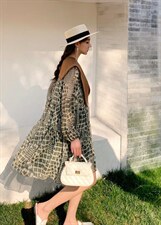 春夏披肩连件套连衣裙，女装连衣裙，H101