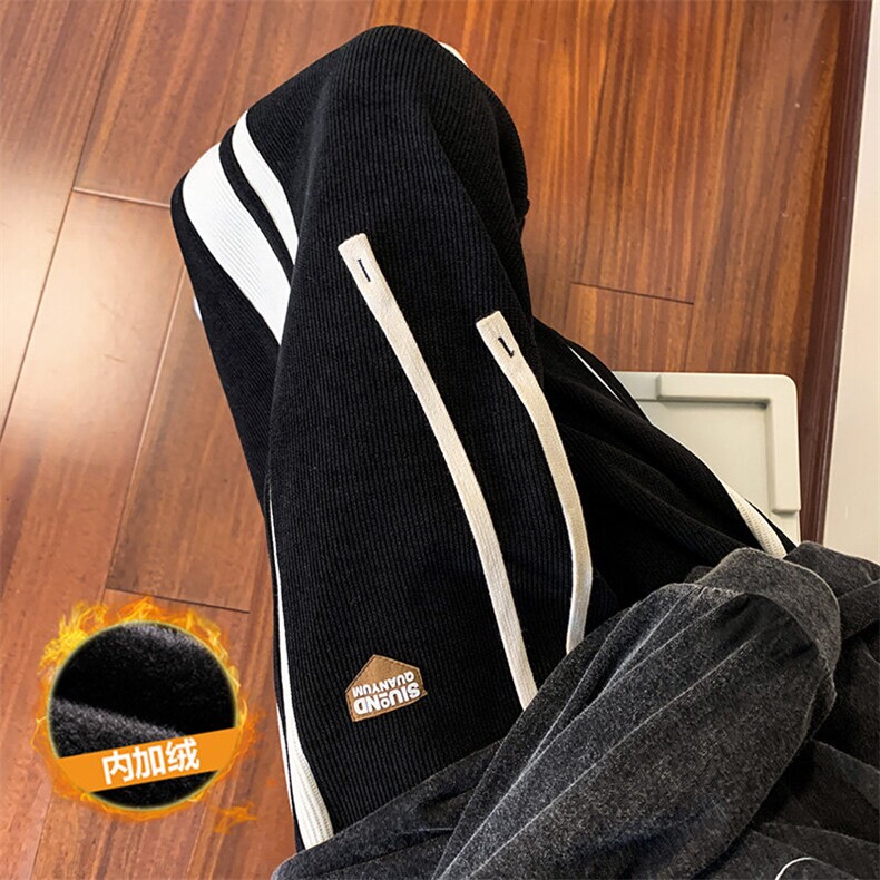星座212A-K200常规P50加绒P60撞色高品质欧棉绒束脚裤子,男装休闲裤,星座212A（原A324）