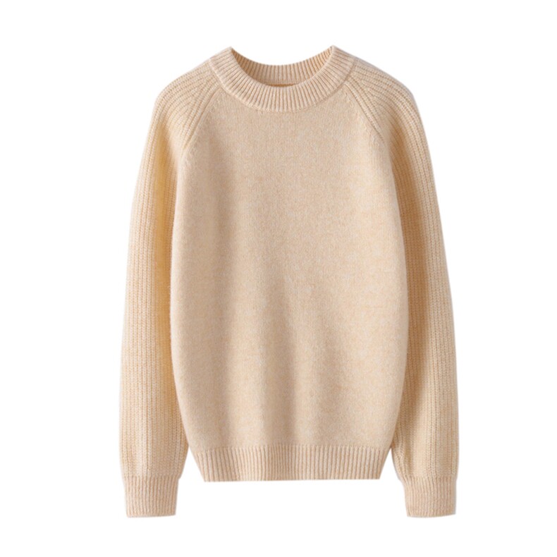 2025春秋新款羊绒衫女100纯羊绒圆领套头加厚上衣纯色简约针织衫，童装儿童羊毛衫，顺友羊绒童装