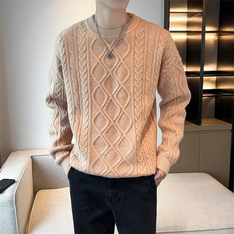 2024秋冬季新款毛衣男圆领上衣服针织打底衫潮牌男士外套MY04,男装针织衫/毛衣,星座1116A-2（原606A-1）