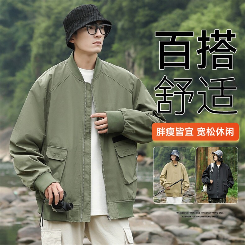 109-JK2332-P78 秋季新款大码休闲夹克外套 L-9XL 控118图片