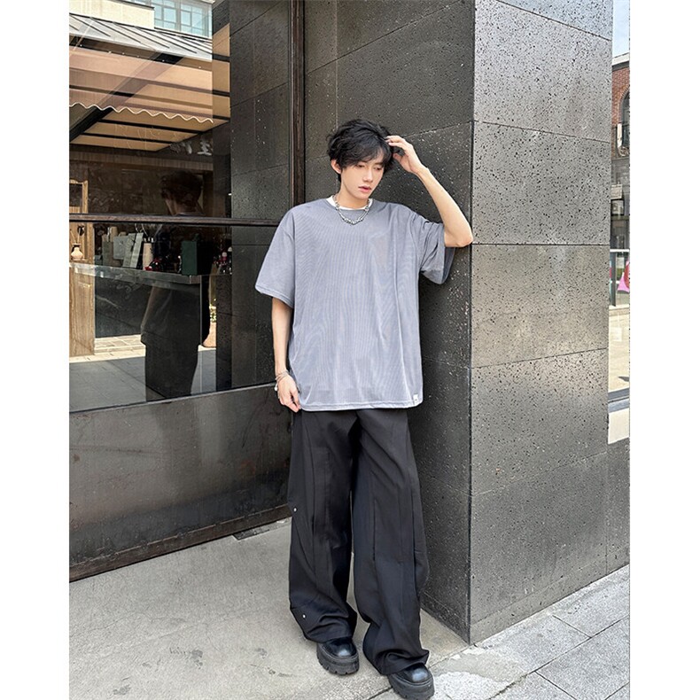 8XL-M高品质！！特大码冰丝速干T恤男透气短袖上衣纯色DX314P25,男装T恤,电商D206-1