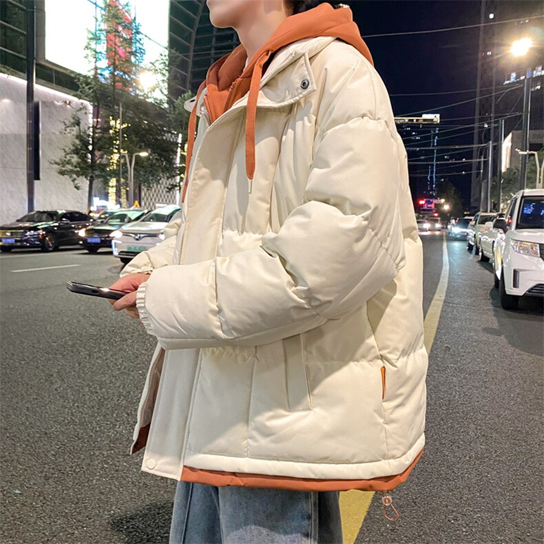 三防面料抖音品质现货10W件假两件加厚棉衣外套棉服BM888特P98,男装棉衣,电商A486