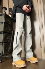 配马丁靴的工装裤子男春秋窄版直筒裤降落伞兵美式vibe机能冲锋裤，男装休闲裤，电商A001-1