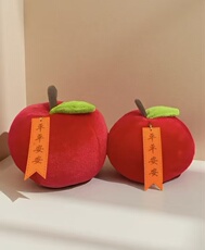 仿真红色苹果抱枕生日礼物靠枕送女朋友寓意平平安安毛线玩具