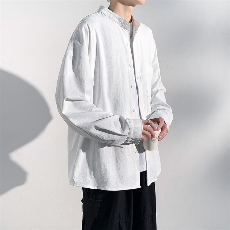 高街潮流衬衫潮牌宽松休闲上衣A161-6787-P46,男装衬衫,电商A161