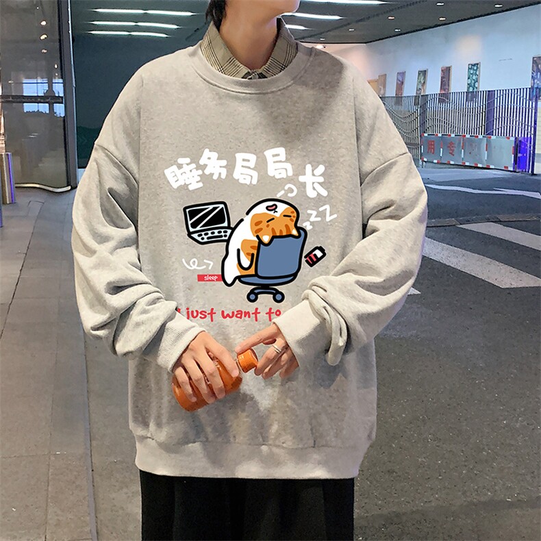 圆领卫衣男超大码胖子肥佬大号长袖t恤S6447-P28,男装卫衣,电商A040