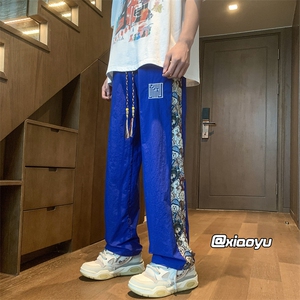 XZ616早秋季新款风小熊拼接刺绣休闲裤 TY893 M-5XL特P25控48图片