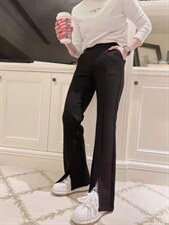 新款百搭前裤角口开衩神裤，其它，L·H·X