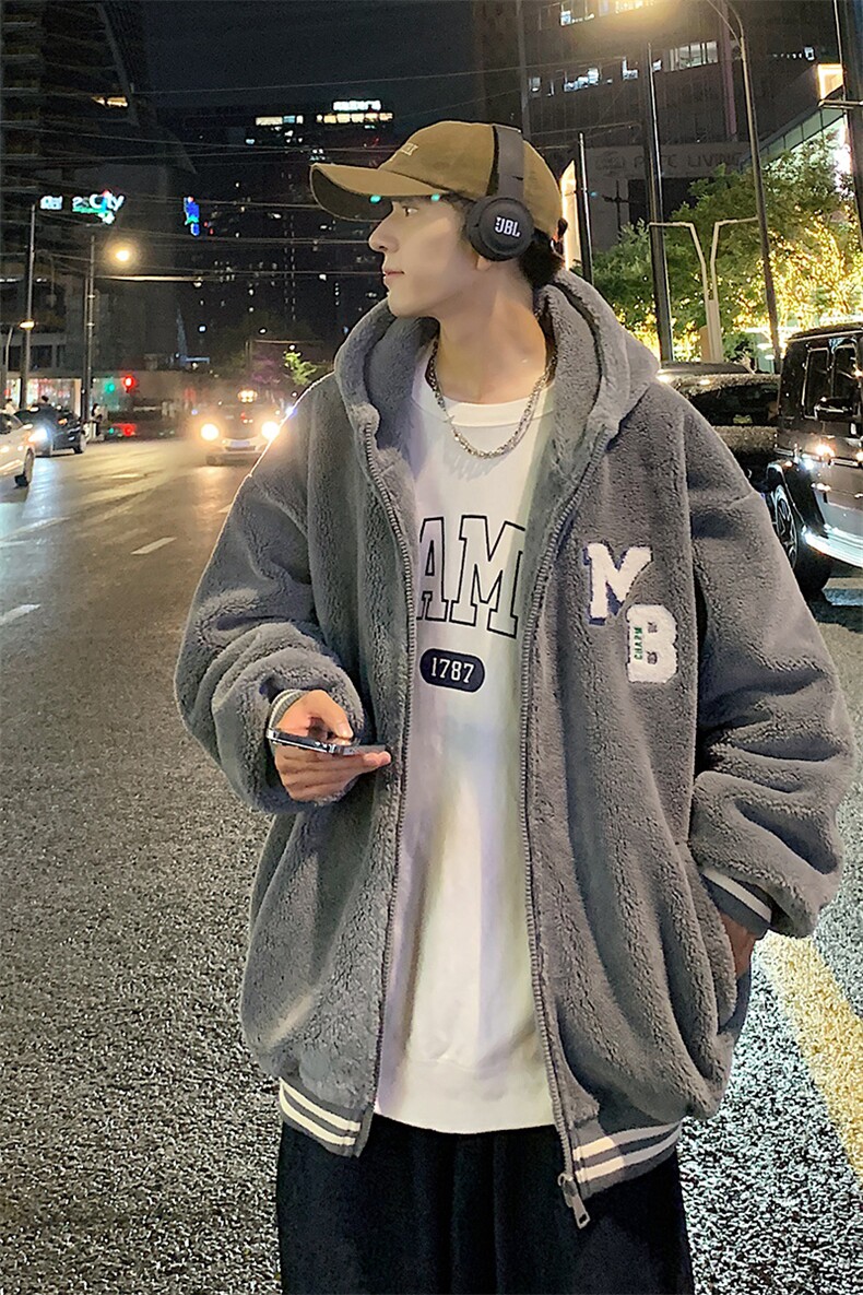 冬装青少年加绒加厚棉衣羊羔绒简约外套男女同款917-P110控价158,男装棉衣,电商A441-1