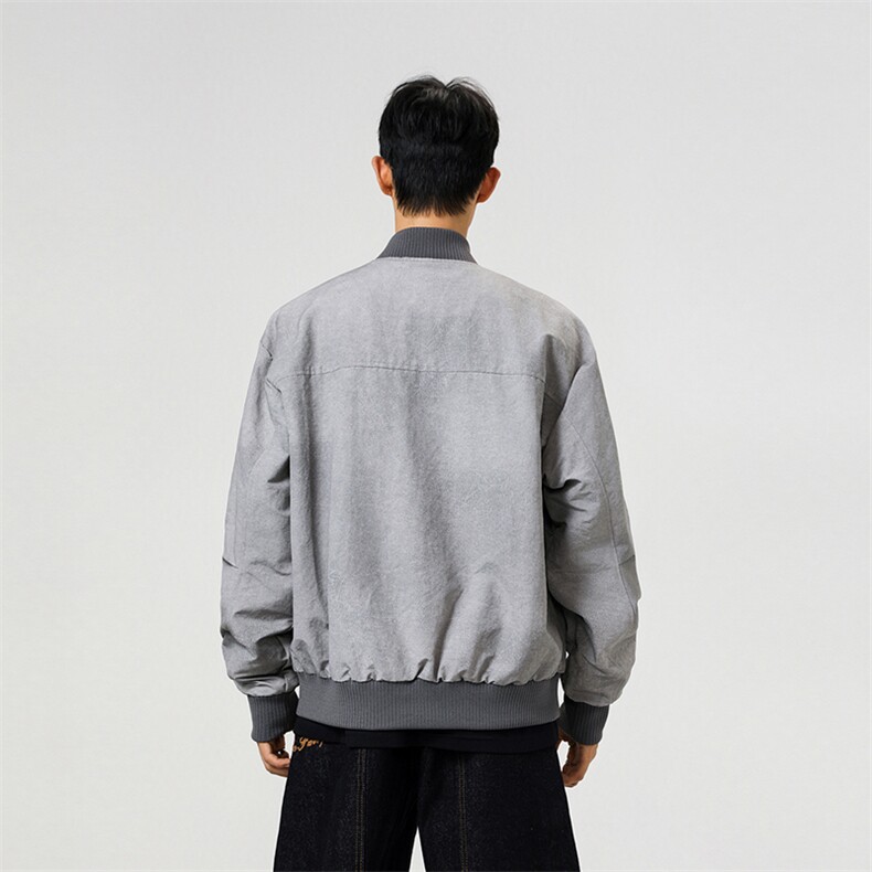 春秋季美式高街舒适亲肤设计感个性小众简约宽松夹克外套6609-P70,男装夹克,电商B306