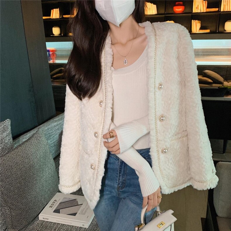 小香风甜美气质皮毛外套毛毛外套，其它，M.W 嫚维