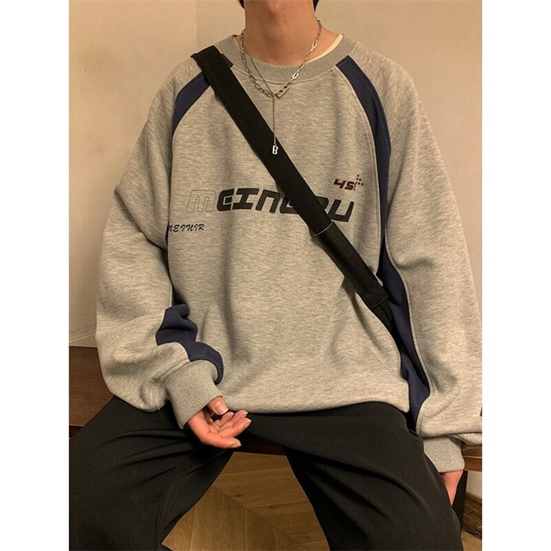 wassuphappy长袖t恤男春秋季重磅美式上衣服潮牌高街宽松打底衫,男装卫衣,星座603-2