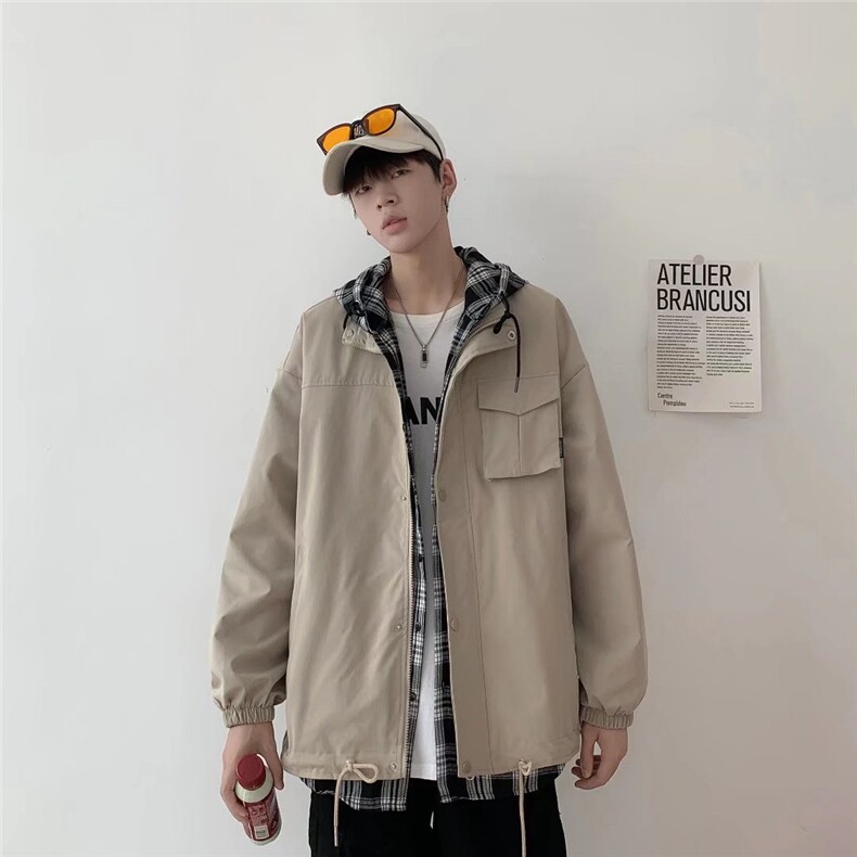 潮流夹克潮男春季假两件外套W026P65,男装夹克,星座1116-2