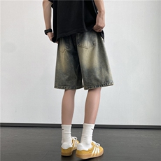抖音品质夏季新款潮流破洞水洗牛仔短裤B315-K24109-特p35控68，男装牛仔裤，电商B315