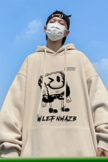 ！秋季重磅宽松大码港风海绵宝宝印花连帽卫衣LW114-特p35，男装卫衣，星座508（原C305）