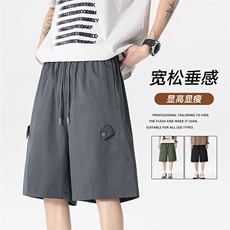 现货夏季工装短裤男ins潮牌休闲百搭潮流痞帅五分裤D02513-P43，男装牛仔裤，星座308B-2