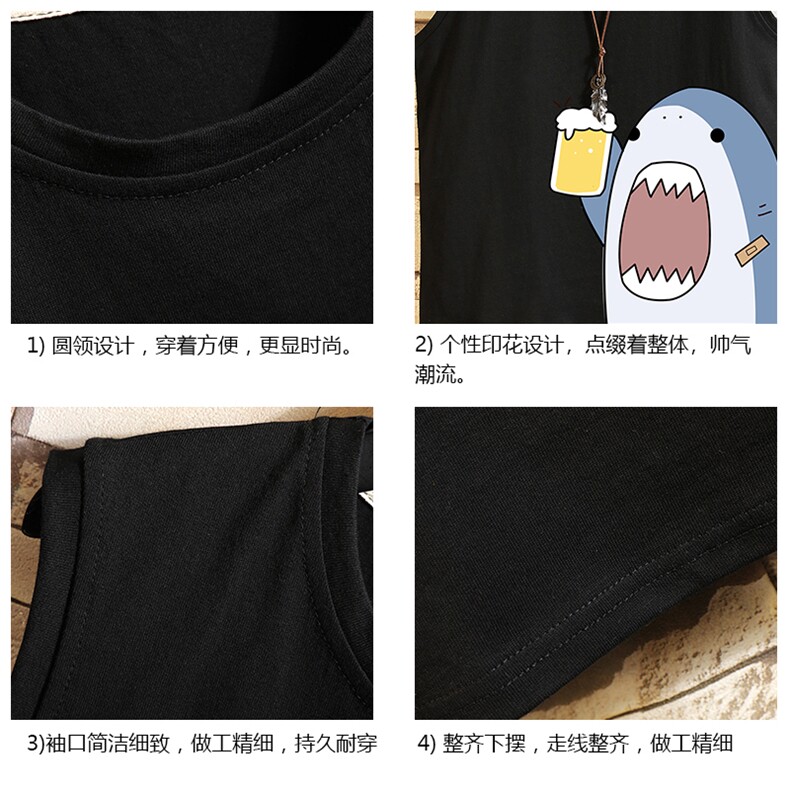BX25137-P20港风运动汗背心男大码汗衫男无袖T恤男砖墙挂拍,男装T恤,电商A040A