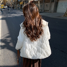 小香风拼色羽绒服3518P255K358，女装羽绒服，2C081