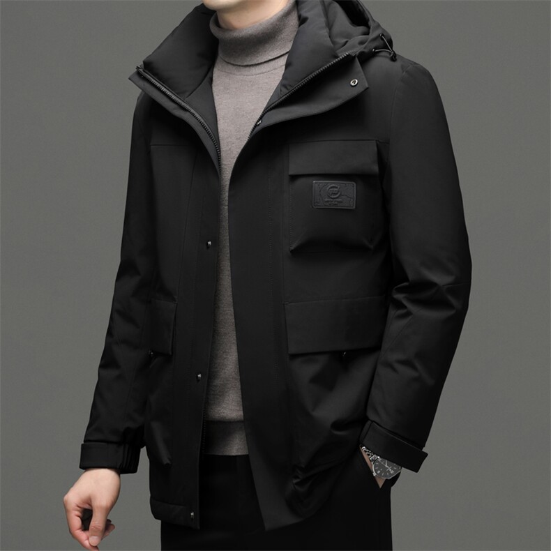 BNSZ3396钱塘2020-2商务简约冬季厚款中年男士90鹅绒羽绒服P300,男装羽绒服,钱塘207-2