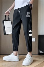 社会小伙裤子痞帅潮牌修身小脚裤网红束脚裤薄款九分裤A16P45控68，男装休闲裤，星座712-1