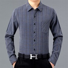 秋季新款休闲宽松内搭衬衣外穿格子百搭长袖衬衫男士HB8927-P75,男装衬衫,电商B212（原钱塘6029）