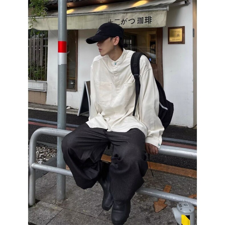 1506A/G30820/P42秋日系中性古着长袖衬衫男女生宽松,男装衬衫,星座1506A