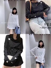 2021新款纯加厚长袖T恤女装中长款洋气内搭羽绒皮毛，女装T恤，依露奇