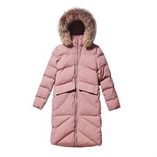 棉衣/棉服2020年冬季毛领连帽拉链长袖中长款保暖舒适，女装棉衣/棉服，三木叶子