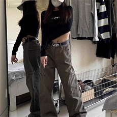 美式高街Vibe美拉德工装牛仔裤男直筒微喇clranfit裤子L20900-p53，男装牛仔裤，星座1008