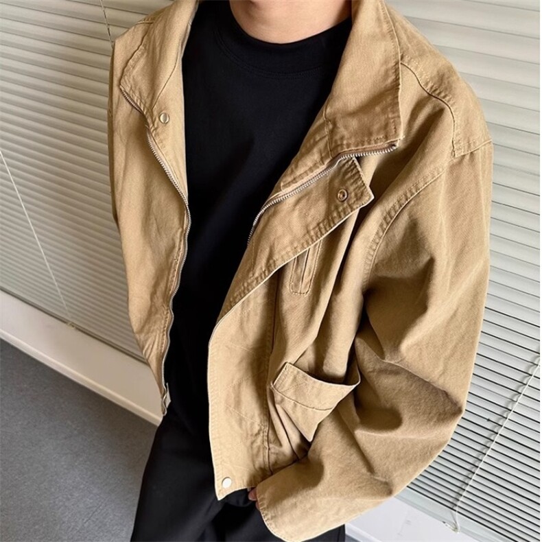 JK7711-P68高质量水洗帆布夹克外套,男装夹克,电商B323A