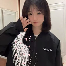 百搭时尚简约慵懒原宿黑色双层夹克流行文艺日系ins气质新款潮，男装夹克，星座218-1（原230）