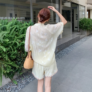 现货主推重工艺刺绣女夏新款休闲减龄穿搭两件套A2601-139-K218图片