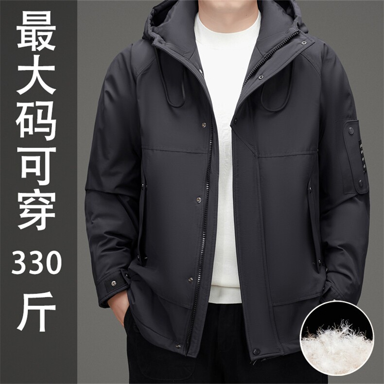 新标90绒加肥加大羽绒服外套男士特大号羽绒服大衣SH89556-P388图片
