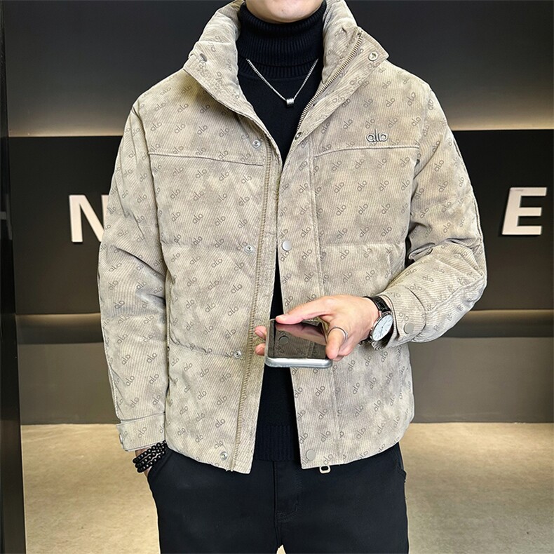 标50羽绒服男白鸭绒保暖外套PU皮字母印花上衣B317/Y539/P215,男装羽绒服,电商B317