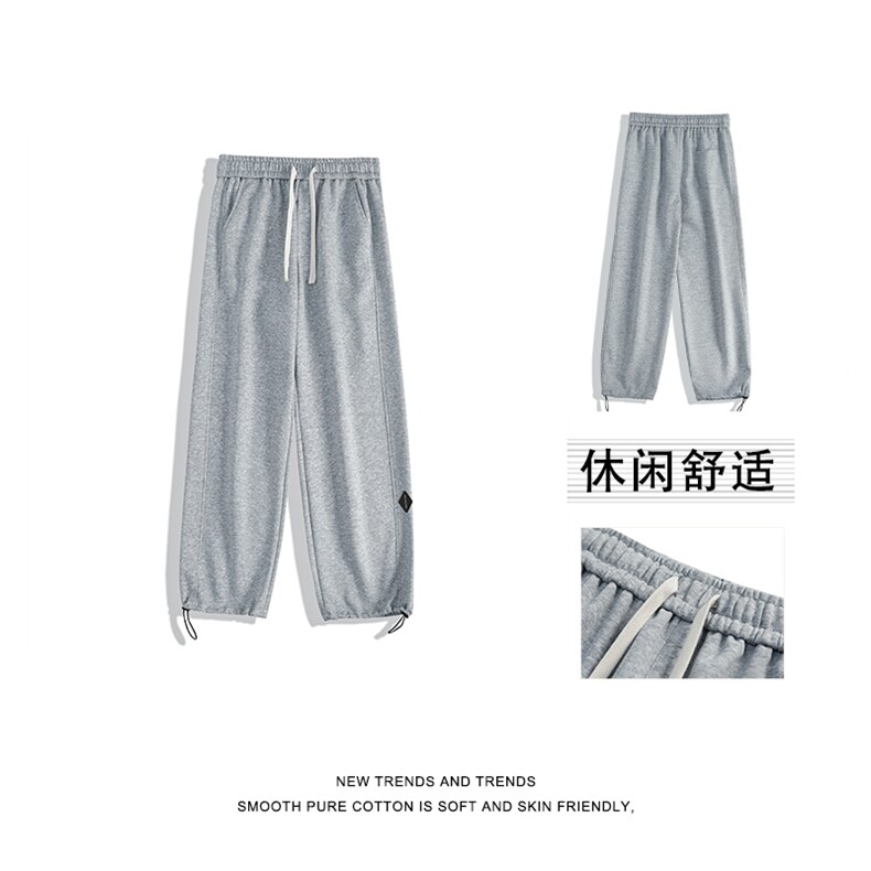 百搭港风休闲潮流卫裤直筒宽松运动裤子-X1692特批45图片