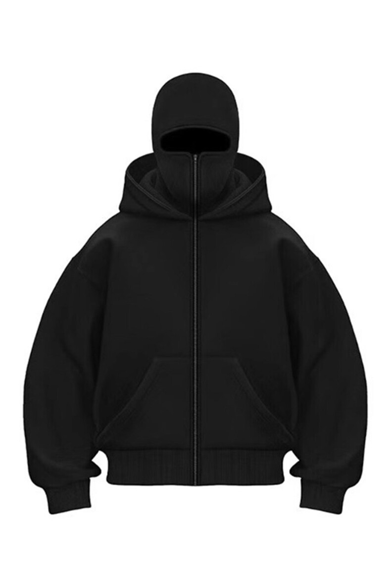 【有货】440克重磅全棉复合双帽悍匪卫衣硬挺开衫外套WY0091P88,男装卫衣,星座908
