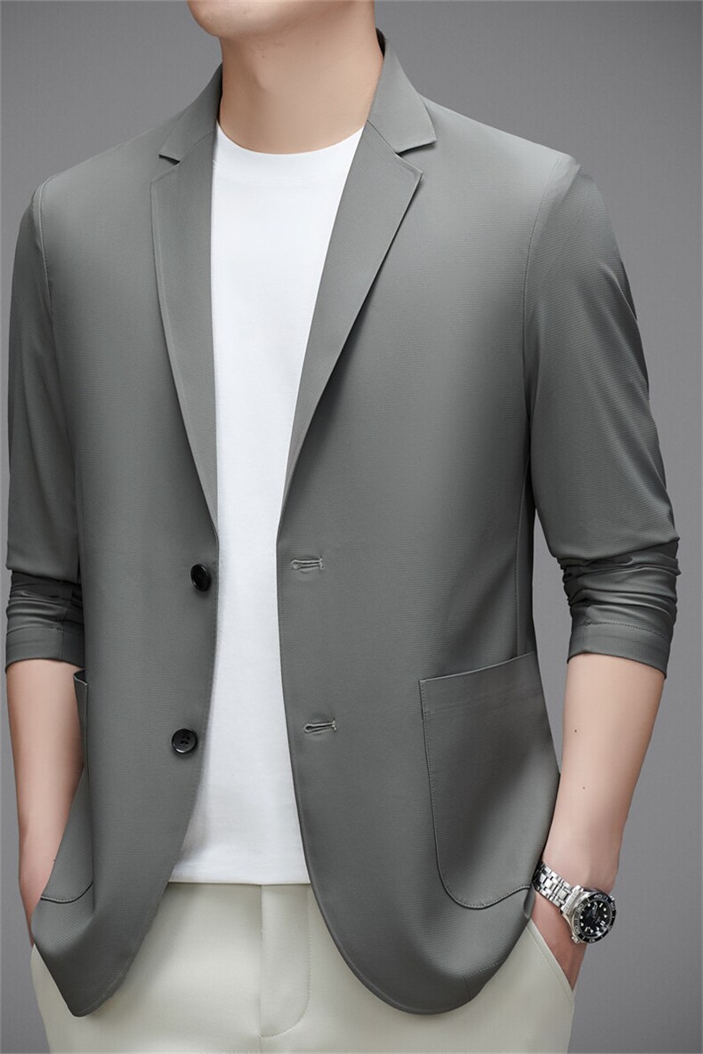 ZL-F6661男式春夏新款长袖简约西服休闲商务便服西装防晒服,男装西服,电商B360