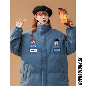 ！2023冬季新款男女同款立领棉衣百搭情侣棉服外套MY110特P78图片