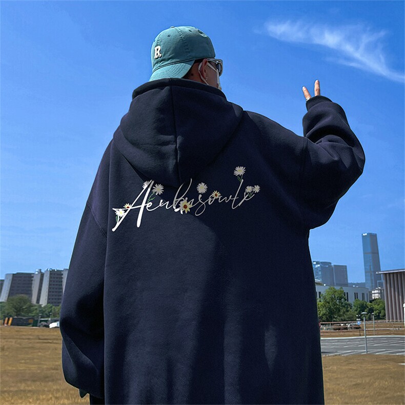 抖音得物供货 可提供视频 春装重磅美式宽松连帽卫衣DL2408图片