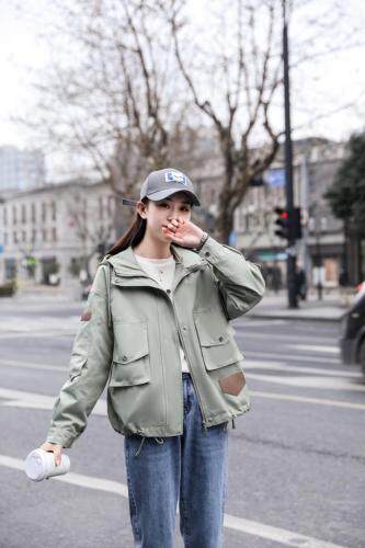 美美滴工装休闲水洗外套，女装，百变诱惑