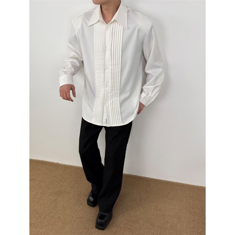 现货JY153-P47ins宽松衬衣男生夏季潮流百搭休闲外套网图,男装衬衫,星座1501-3