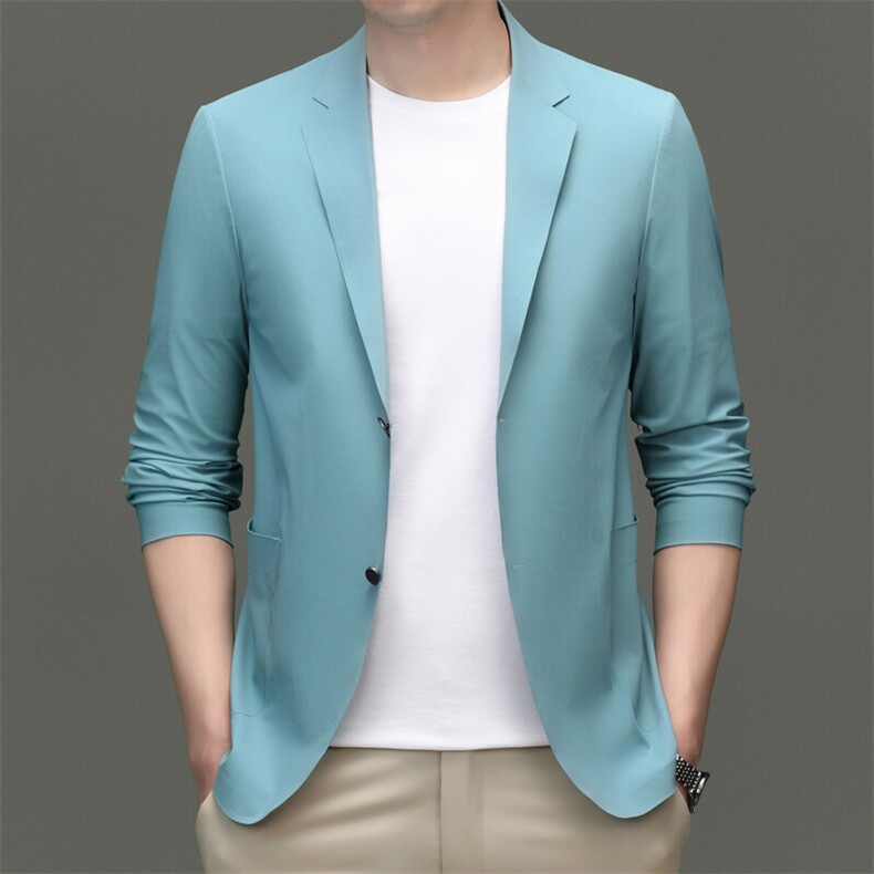 R-XF1015男式春秋新款长袖简约西服休闲商务便服西装单西,男装西服套装,电商B360