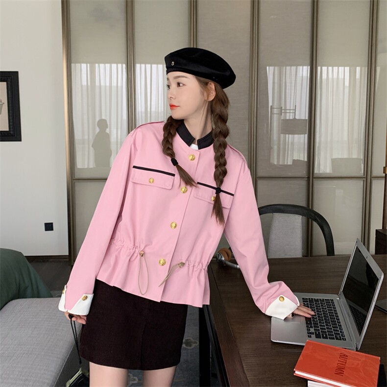 现货特价引流款春秋装休闲时尚小香风衣外套女潮182-8356P55K99,女装短外套,帛香坊
