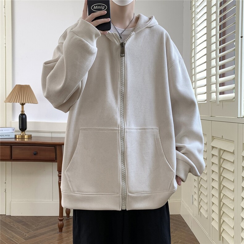 春秋夹克雪尼尔开衫重磅卫衣大码外套港风日系1016-1JK62P75K98,男装夹克,星座1016-1（原电商B408-1）