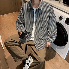 纯色条纹开衫夹克外套衬衫C94P42，男装衬衫，星座1116-2