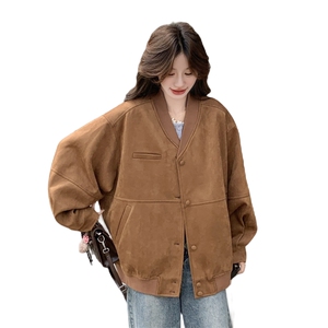 2C085-Q103P150 K218  秋装V领夹克外套棒球服  已出货图片