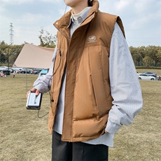 秋冬新款宽松休闲外套日系复古立领坎肩工装棉服马甲男W6324-P55，男装背心/马甲，星座512-2